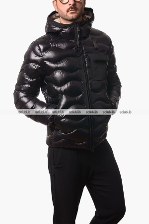 Giubbotto Blauer uomo nero imbottito in ovatta Bryant