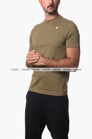 Tshirt Kway uomo verde militare Odom jersey peach