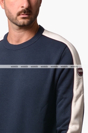 Felpa Colmar uomo blu scuro Heritage girocollo