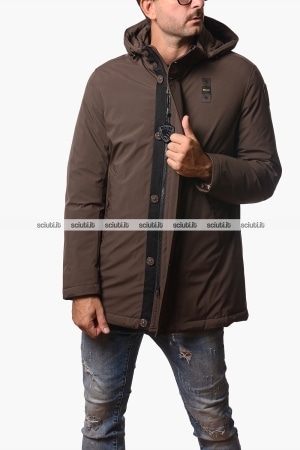 Parka Blauer uomo marrone pesante in piuma Chester