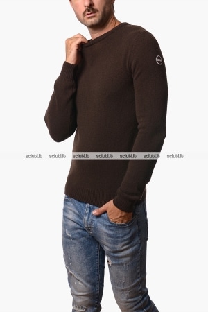 Maglia Colmar uomo marrone girocollo in misto lana