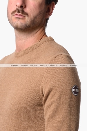 Maglia Colmar uomo beige girocollo in misto lana