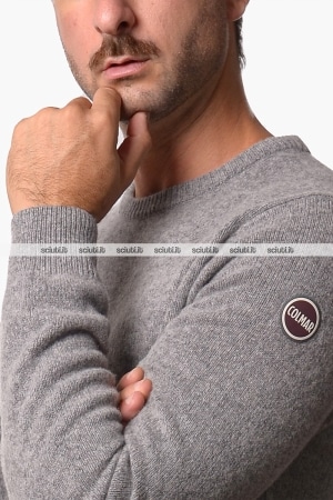 Maglia Colmar uomo grigia girocollo in misto lana