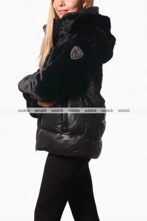 Giubbotto Blauer donna nero ibrido Fanevil