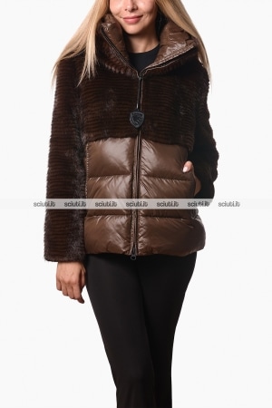 Giubbotto Blauer donna marrone ibrido Fanevil