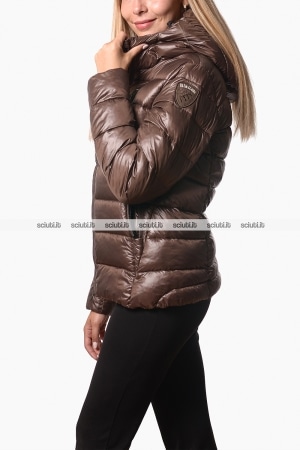 Piumino Blauer donna marrone in ovatta Caroll