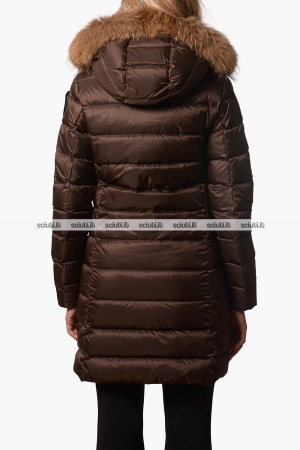 Piumino lungo Blauer donna marrone pesante in piuma Kristin