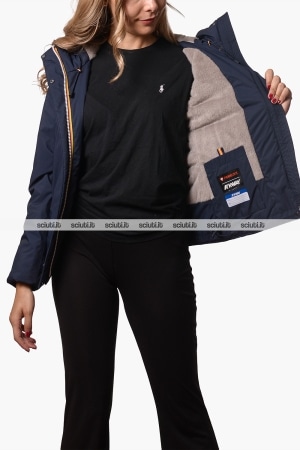Giubbotto Kway donna blu scuro Lil twill soft beaver