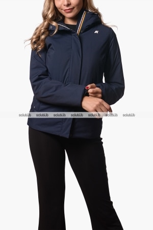 Giubbotto Kway donna blu scuro Lil twill soft beaver