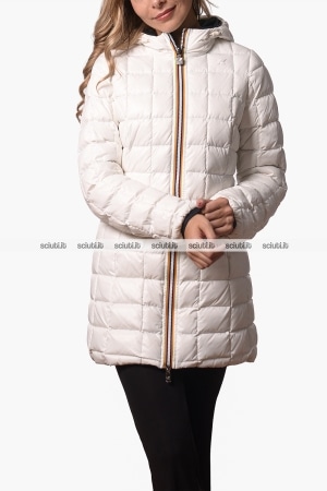 Giubbotto Kway donna nero bianco reversibile Denise st thermo double