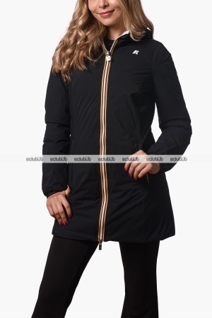 Giubbotto Kway donna nero bianco reversibile Denise st thermo double