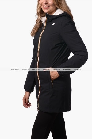 Giubbotto Kway donna nero bianco reversibile Denise st thermo double