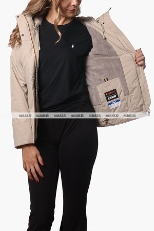 Giubbotto Kway donna beige Lil twill soft beaver