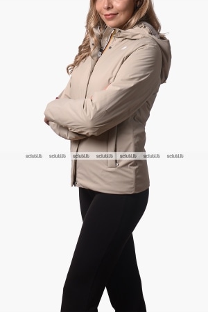 Giubbotto Kway donna beige Lil twill soft beaver
