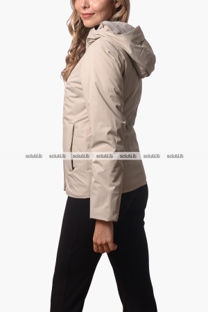 Giubbotto Kway donna beige Lil twill soft beaver