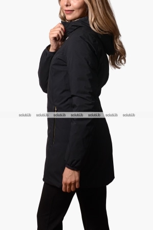 Giubbotto Kway donna nero verde scuro reversibile Denise st thermo double