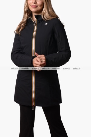 Giubbotto Kway donna nero verde scuro reversibile Denise st thermo double