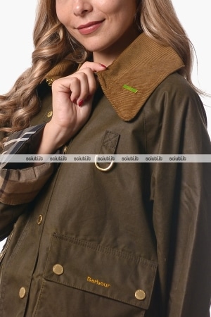 Giubbotto Barbour donna verde faggio Modern Spey Icons in cotone cerato