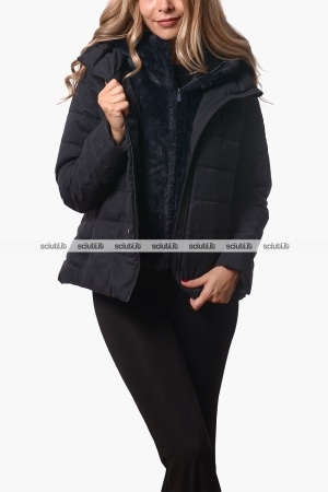 Giubbotto Save the duck donna blu scuro pesante Athena