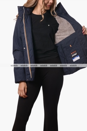 Giubbotto Kway donna blu scuro Marlette twill soft beaver