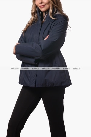 Giubbotto Kway donna blu scuro Marlette twill soft beaver