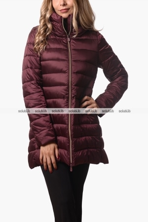 Cappotto Save the duck donna bordeaux collo alto Lydia